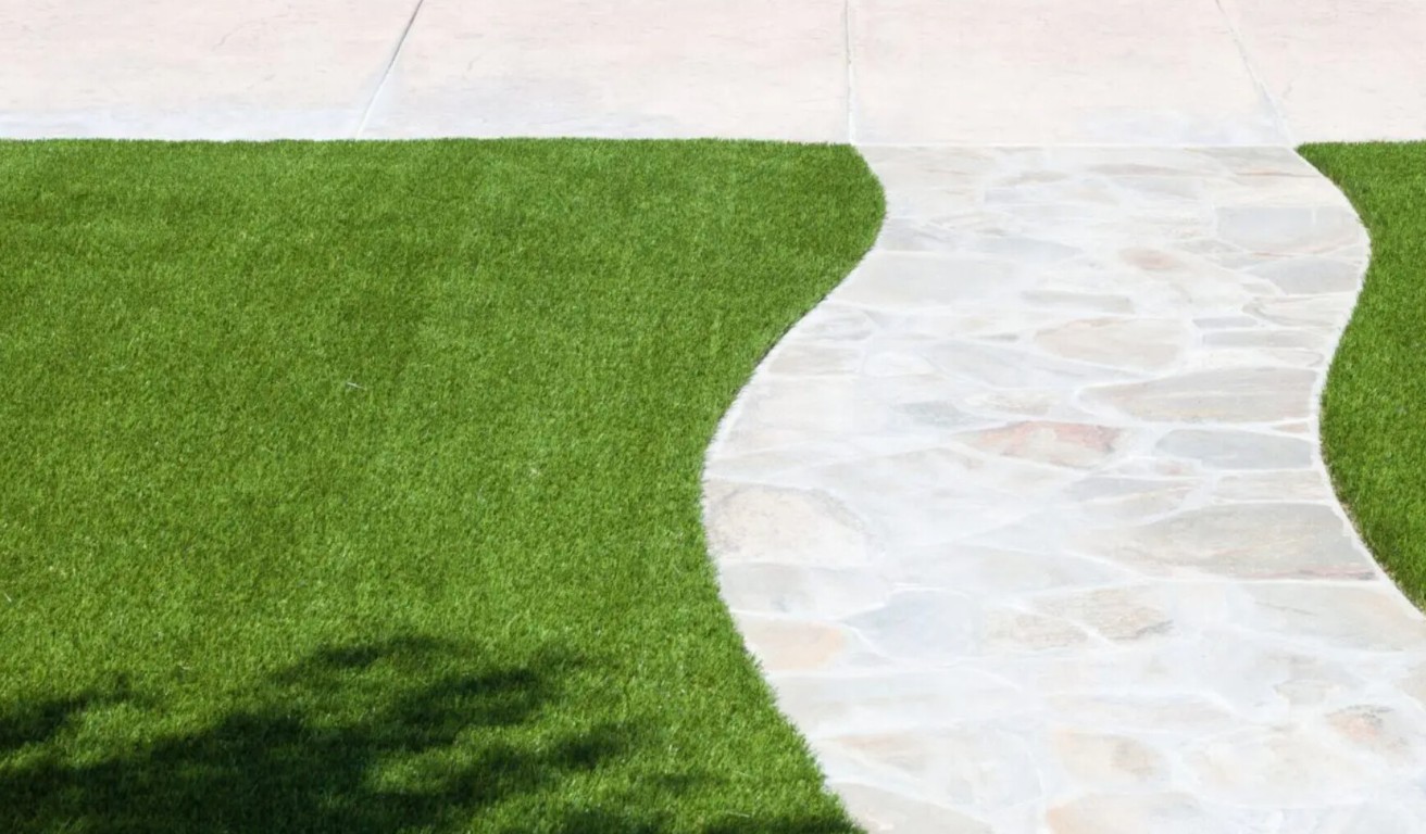 Residential artificial grass installation in Bloomington, IN